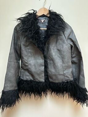 Bailey Rose faux suede fluffy Jacket